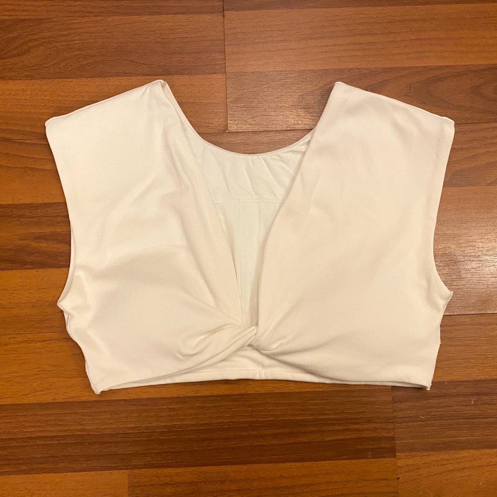 Glowmode Modal Ribbed Reversible Knotted Crop Studio Tank Top - Picture 6 of 8